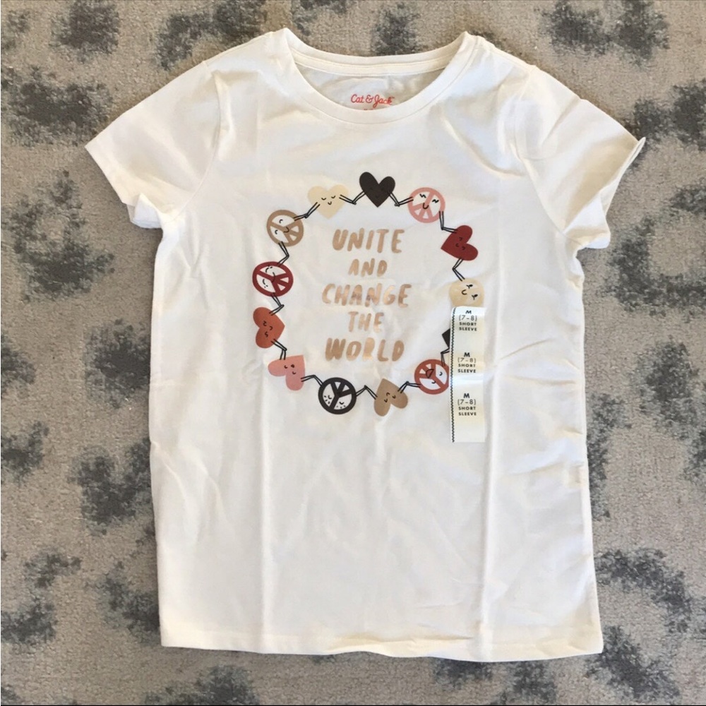 Cat And Jack Girls Tshirt Size M 7/8